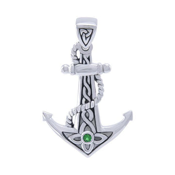 Celtic Anchor Gemstone Pendant TPD4366 - Jewelry